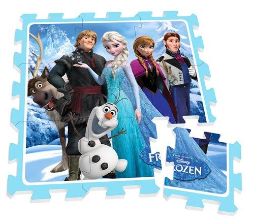 Disney Frozen puslematte med 9 brikker - lekematte i skumgummi
